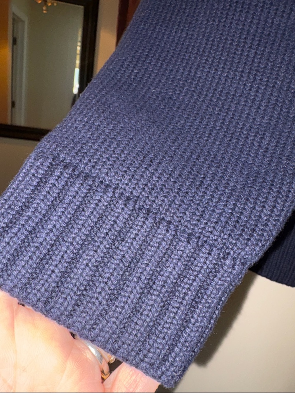 Ralph Lauren sweater Navy Half-Zip Crest Pullover Medium Petite EUC - cotton - Picture 9 of 11